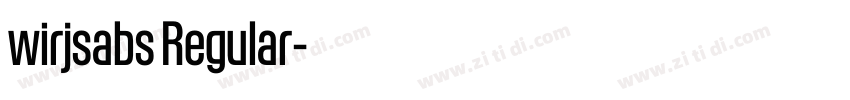 wirjsabs Regular字体转换 wirjsabs Regular字体转换